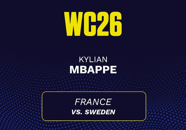 Kylian Mbappe projected stats for Tuesday, June 30, 2026.