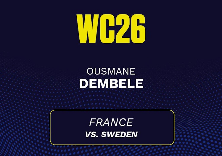 Ousmane Dembele projected stats for Tuesday, June 30, 2026.