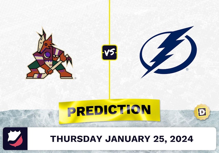 Arizona Coyotes vs. Tampa Bay Lightning Prediction, Odds, NHL Picks [1/25/2024]
