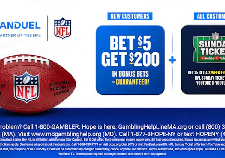 FanDuel NFL Sunday Ticket promotion.