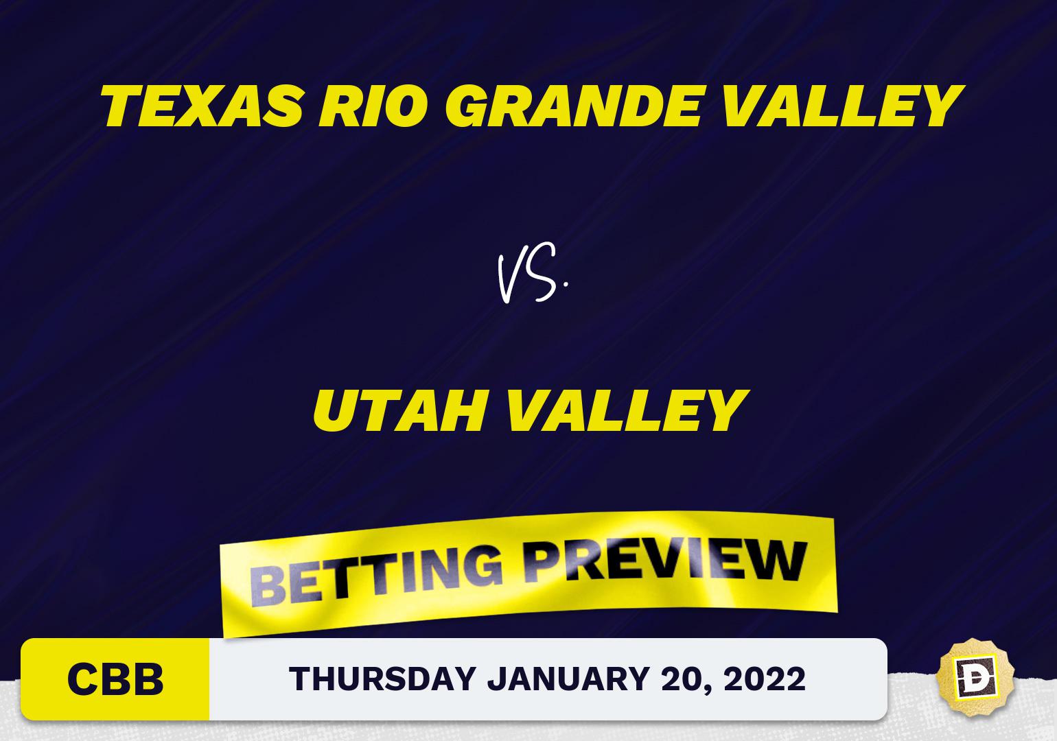 Texas Rio Grande Valley vs. Utah Valley CBB Predictions and Odds - Jan 20, 2022