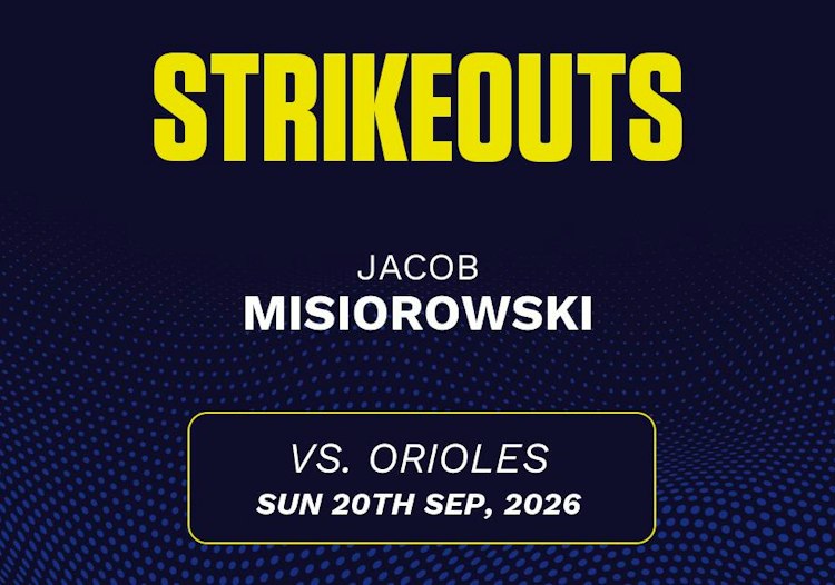 Jacob Misiorowski projected stats for Sunday, September 20, 2026.