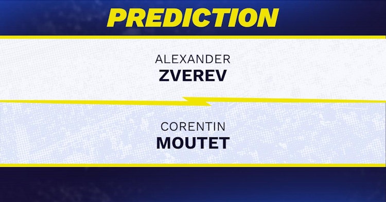 Alexander Zverev vs Corentin Moutet Tennis Prediction.