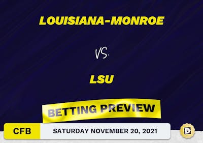 Louisiana-Monroe vs. LSU CFB Predictions and Odds - Nov 20, 2021
