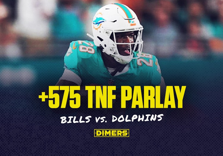 NFL Parlay bet for Thursday Night Football featuring the Bills and Dolphins.