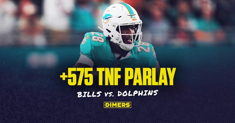NFL Parlay bet for Thursday Night Football featuring the Bills and Dolphins.