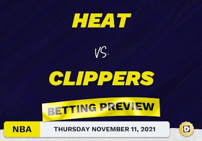 Heat vs. Clippers Predictions and Odds - Nov 11, 2021
