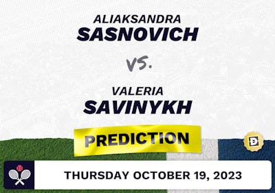 Aliaksandra Sasnovich vs. Valeria Savinykh Prediction - WTA Nanchang 2023