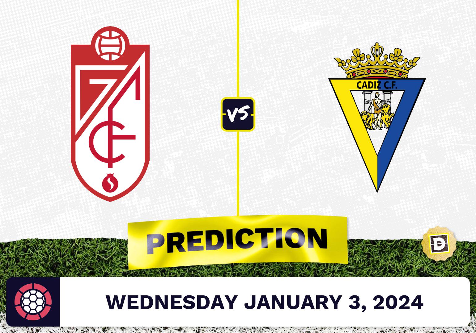 Granada vs. Cadiz Prediction, Odds, La Liga Picks  [1/3/2024]