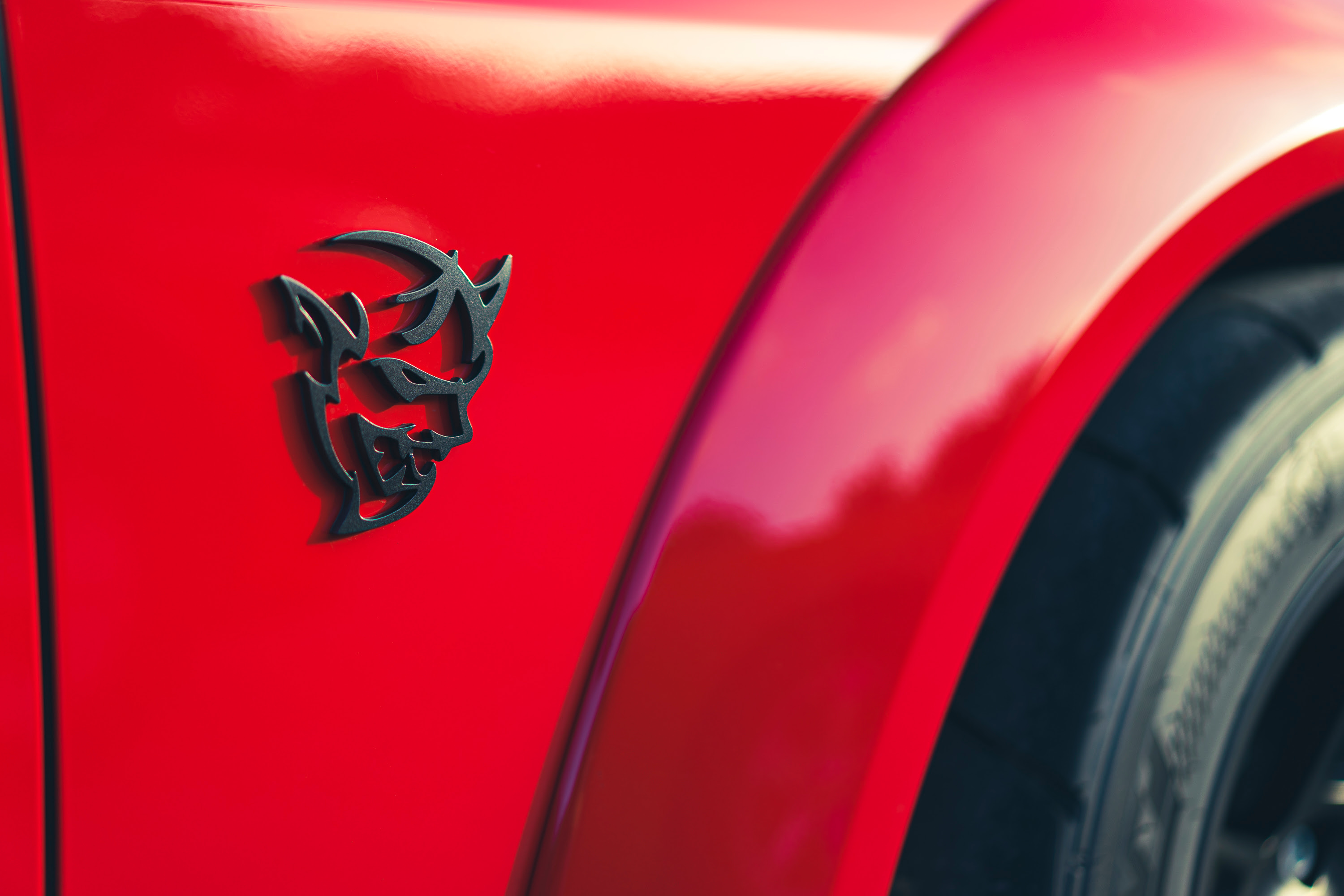 Fender Badge on a Dodge Demon