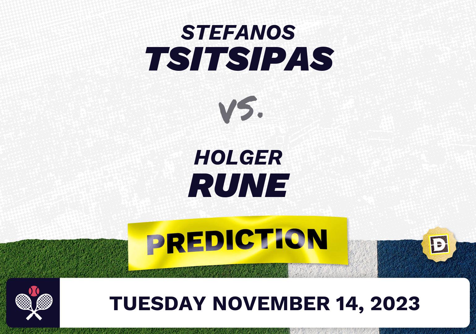 Stefanos Tsitsipas vs. Holger Rune Prediction - ATP World Tour Finals 2023