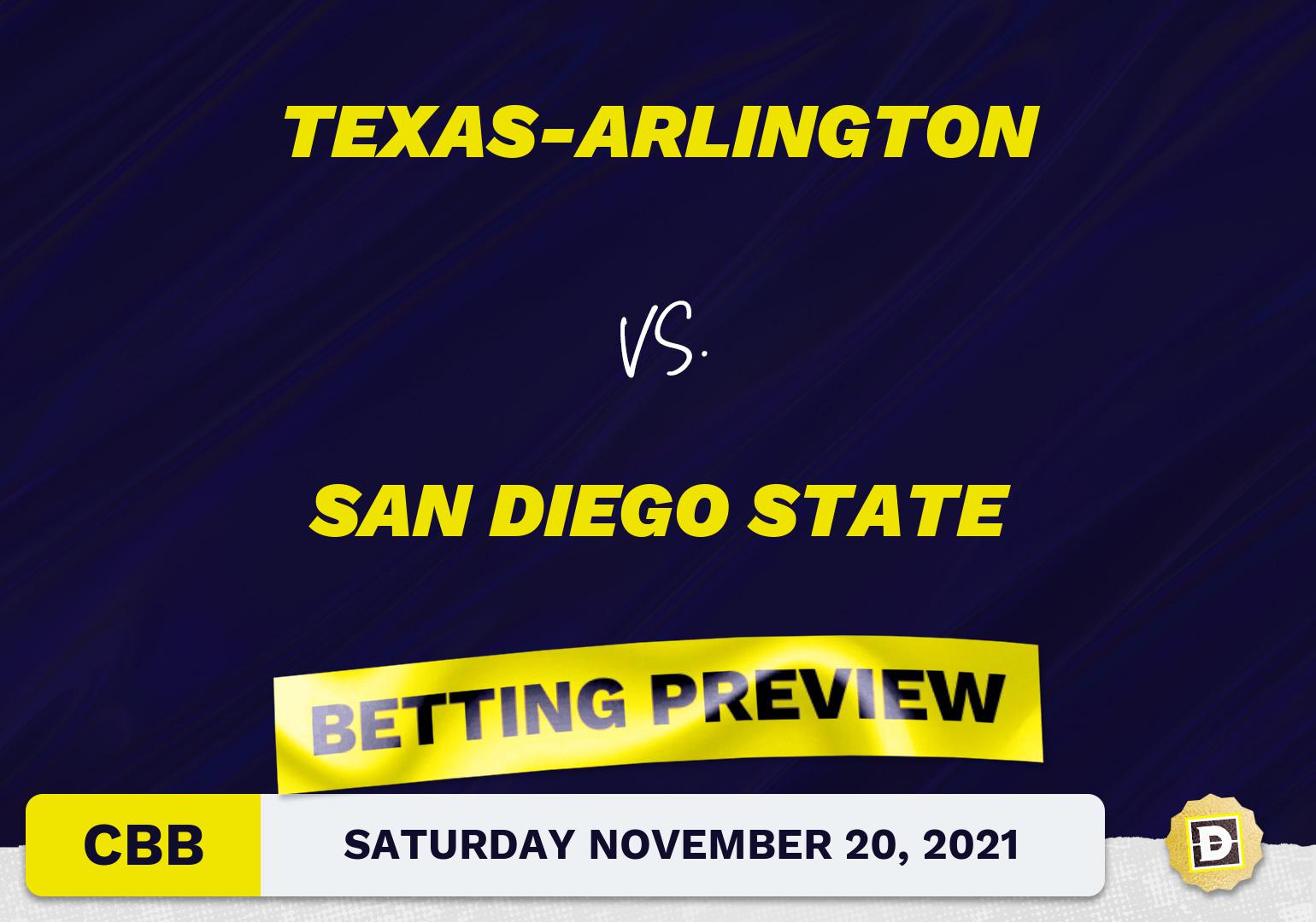 Texas-Arlington vs. San Diego State CBB Predictions and Odds - Nov 20, 2021