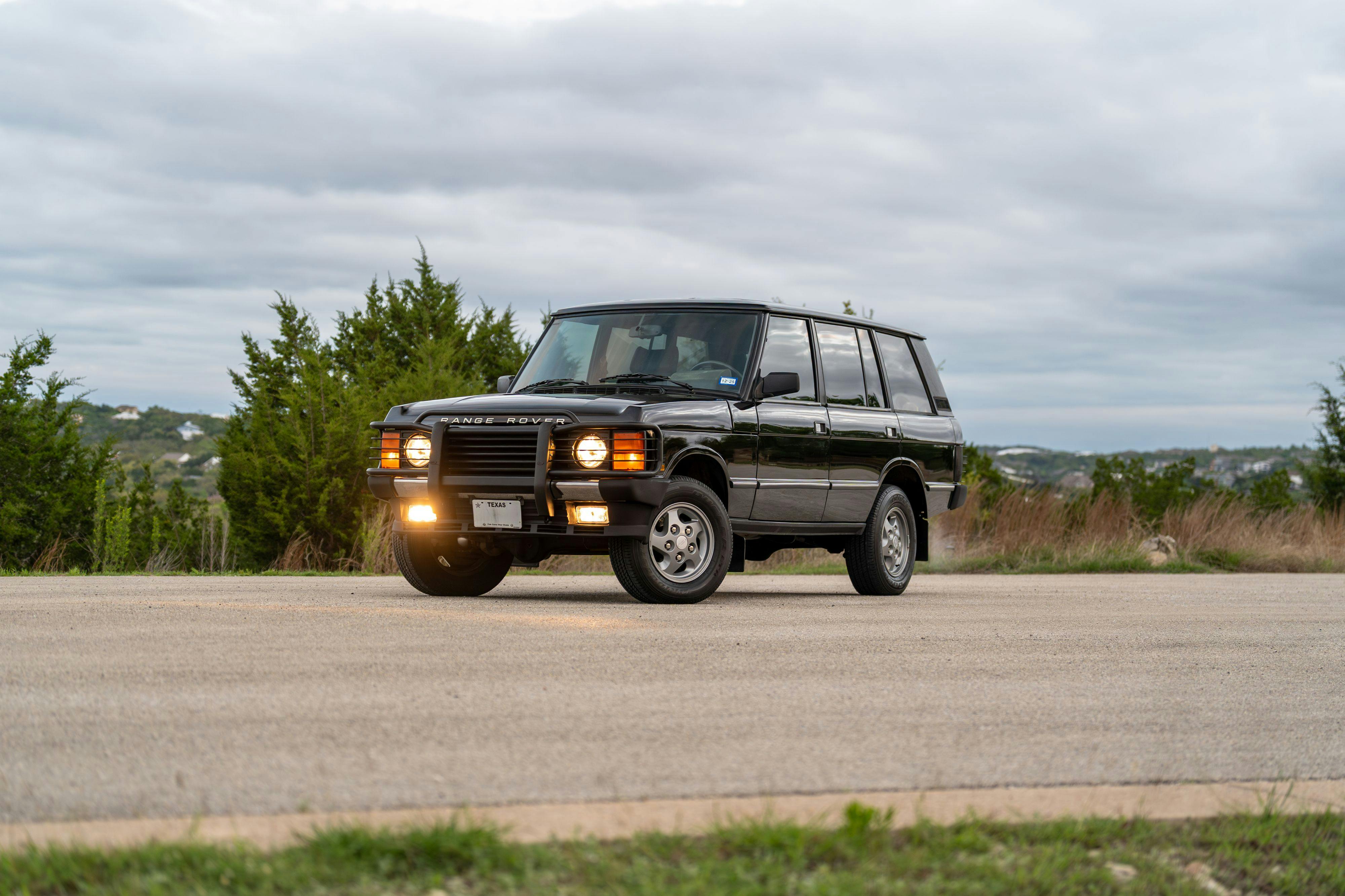 1994 Range Rover LWB in Beluga Black over Dark Sable in Austin, TX.