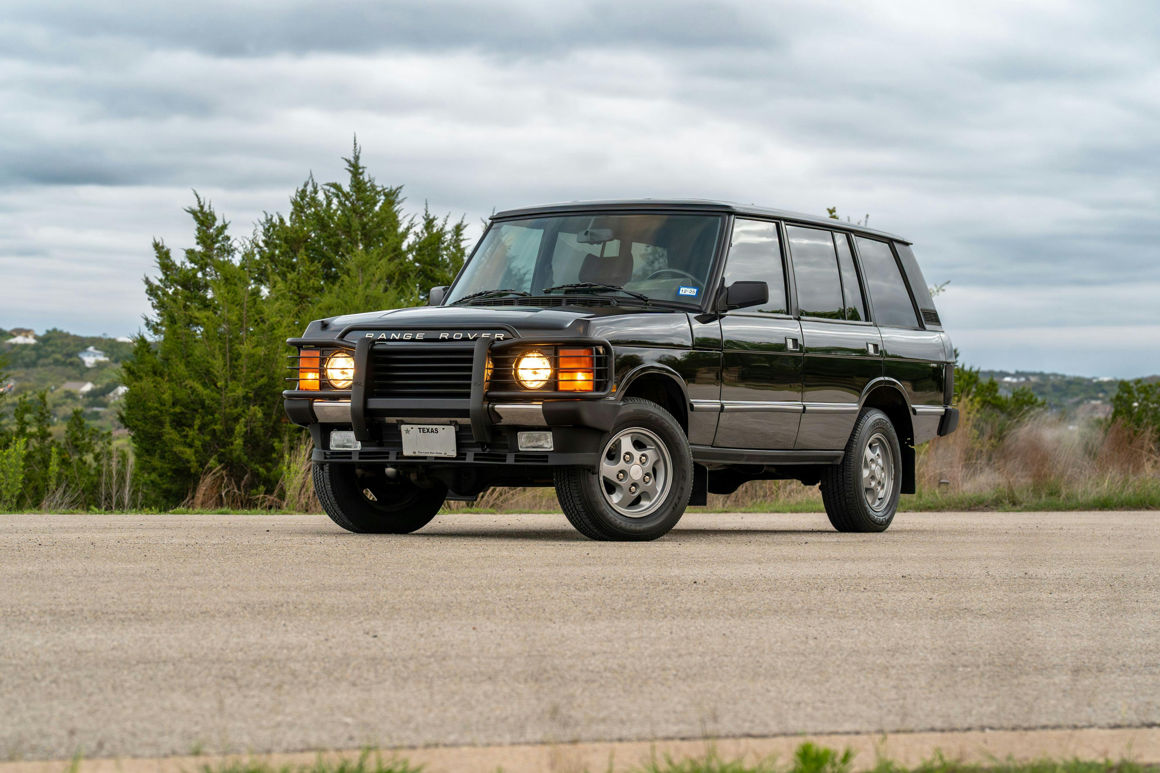 1994 Range Rover LWB in Beluga Black over Dark Sable in Austin, TX.