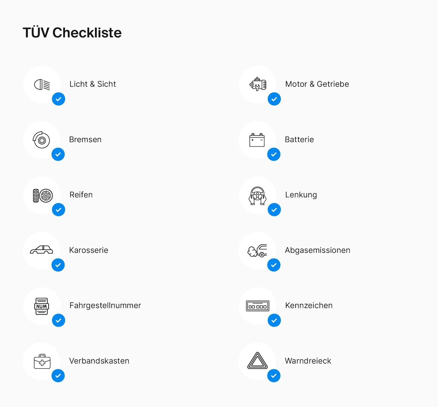 Hauptuntersuchung Checkliste | FINN