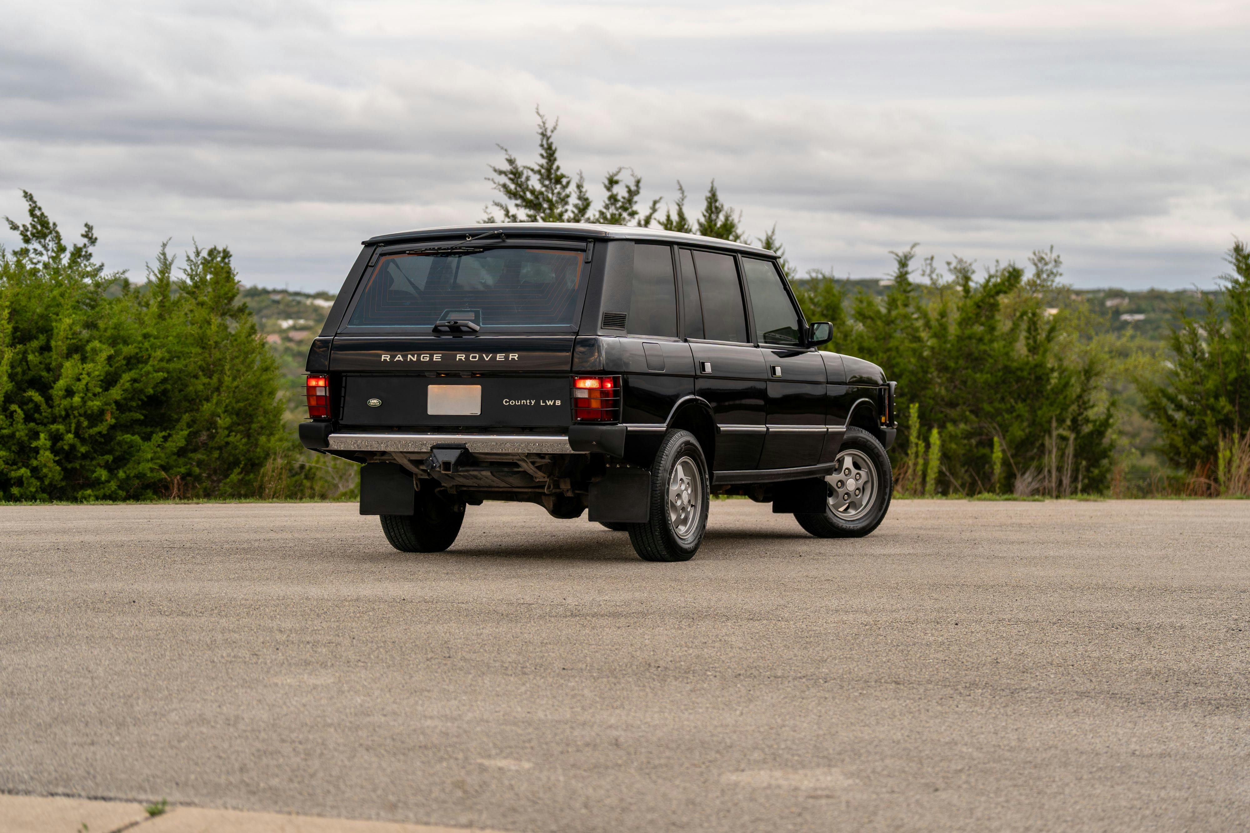 1994 Range Rover LWB in Beluga Black over Dark Sable in Austin, TX.