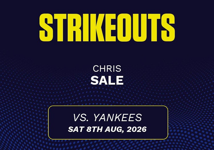 Chris Sale projected stats for Saturday, August 8, 2026.