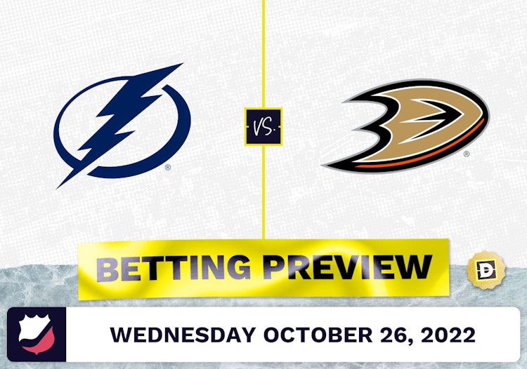 Lightning vs. Ducks Prediction and Odds - Oct 26, 2022