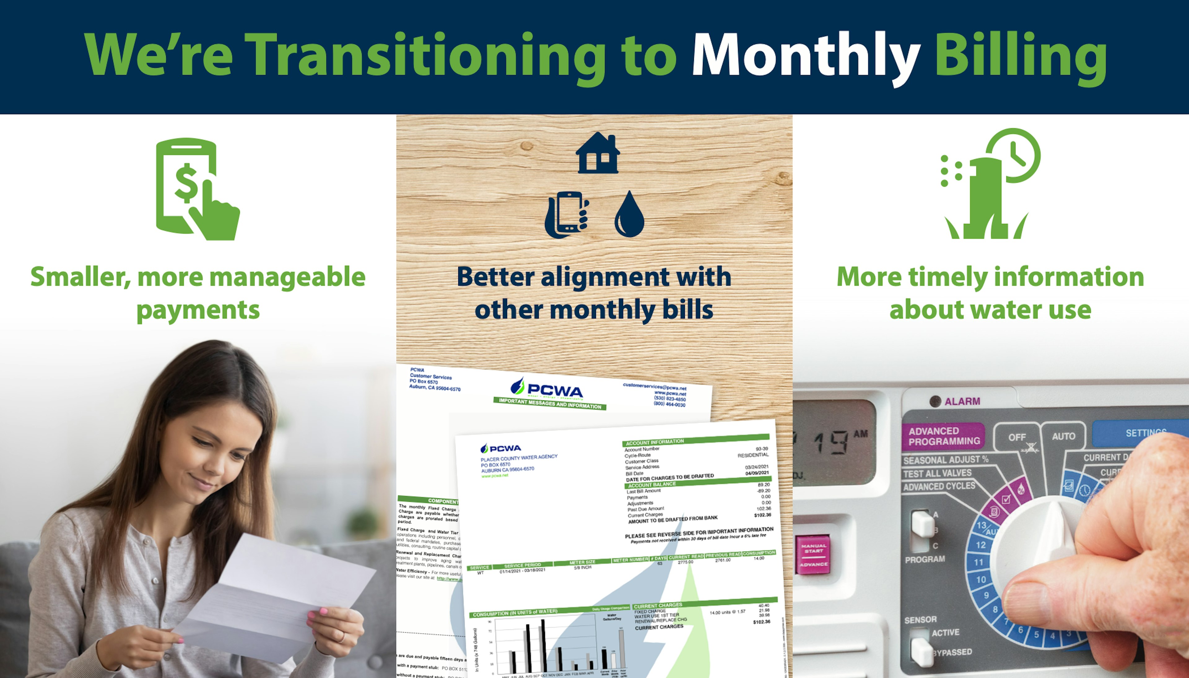 PCWA is transitioning to monthly billing