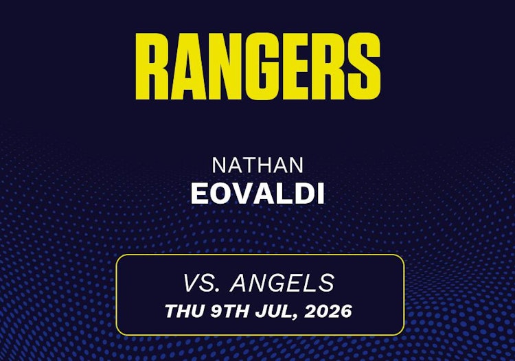 Nathan Eovaldi projected stats for Thursday, July 9, 2026.