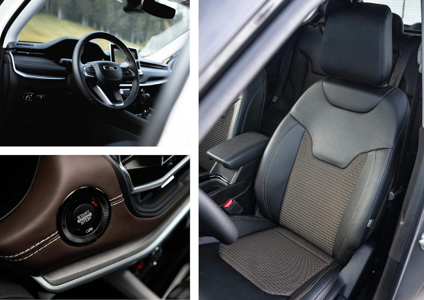 Das Interieur des Jeep Compass.