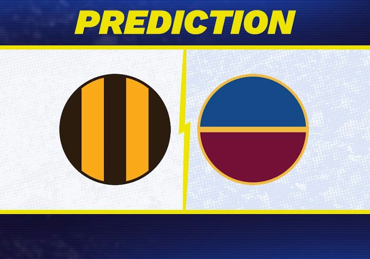 The Hawthorn Hawks take on the Brisbane Lions in AFL action.