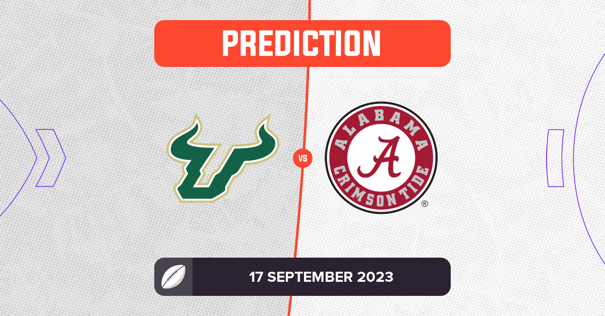 South Florida Vs Alabama Prediction And Tips - 17 September 2023