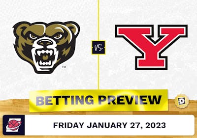Oakland vs. Youngstown State CBB Prediction and Odds - Jan 27, 2023