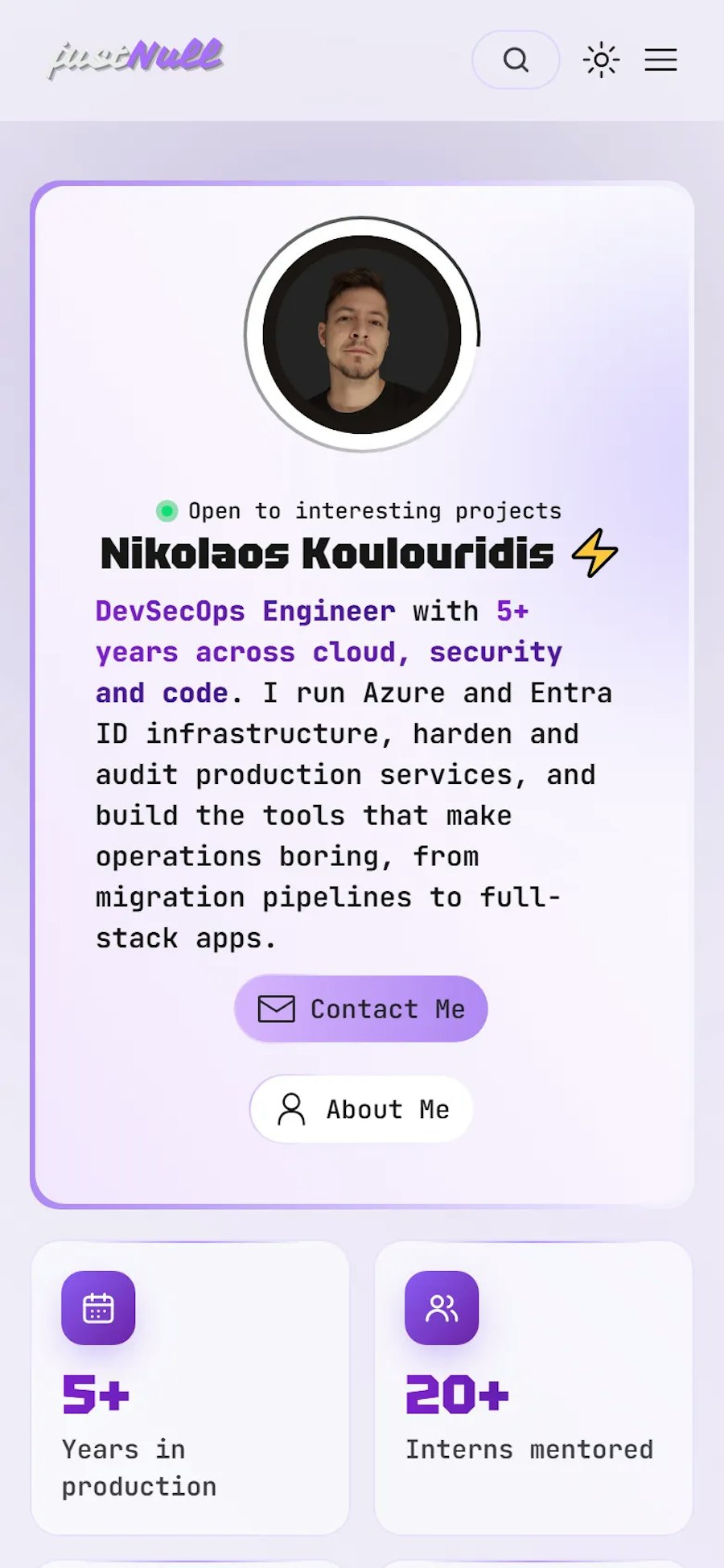 justNull — το προσωπικό μου portfolio 1