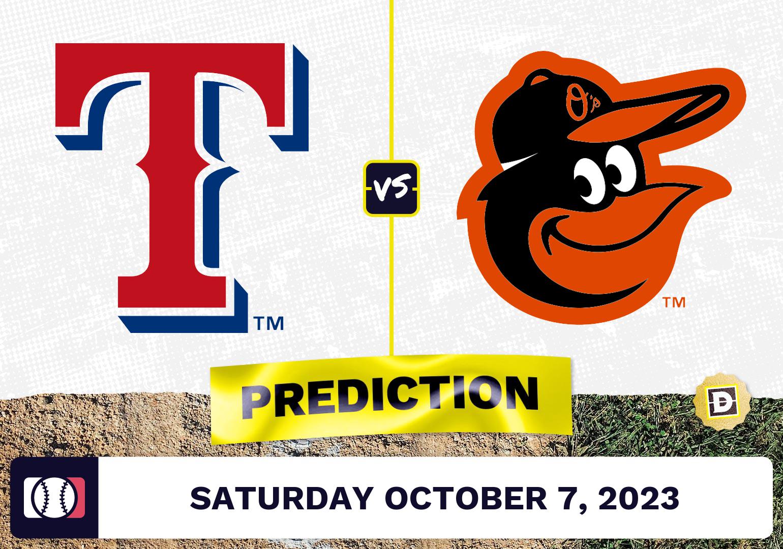 Rangers vs. Orioles Game 1 Prediction for MLB Saturday [10/7/2023]