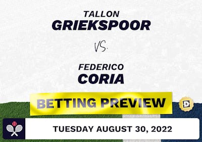 Tallon Griekspoor vs. Federico Coria Predictions - Aug 30, 2022