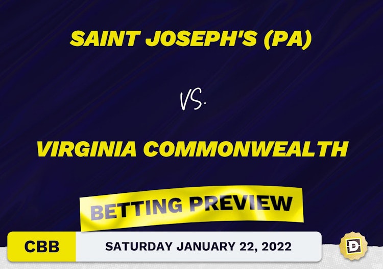 Saint Joseph's (PA) vs. Virginia Commonwealth CBB Predictions and Odds - Jan 22, 2022