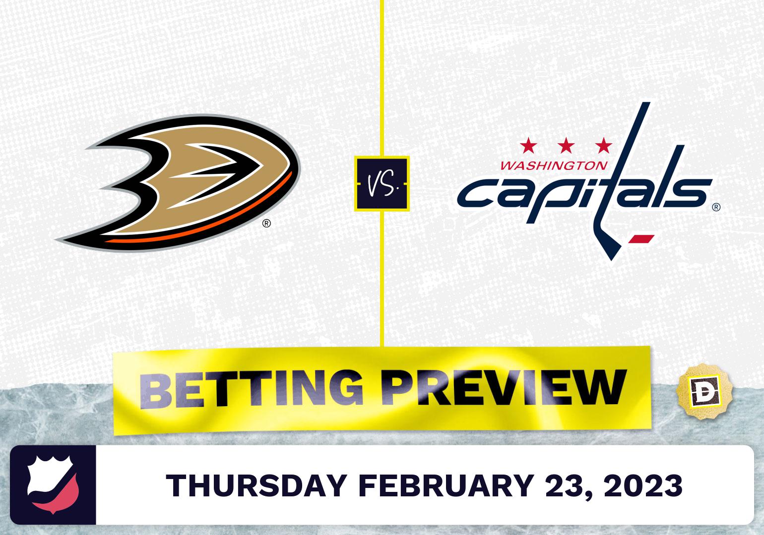 Ducks Vs. Capitals Prediction And Odds - Feb 23, 2023