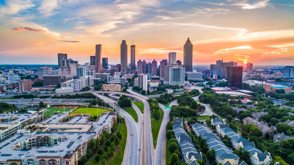 Aerial shot of Atlanta