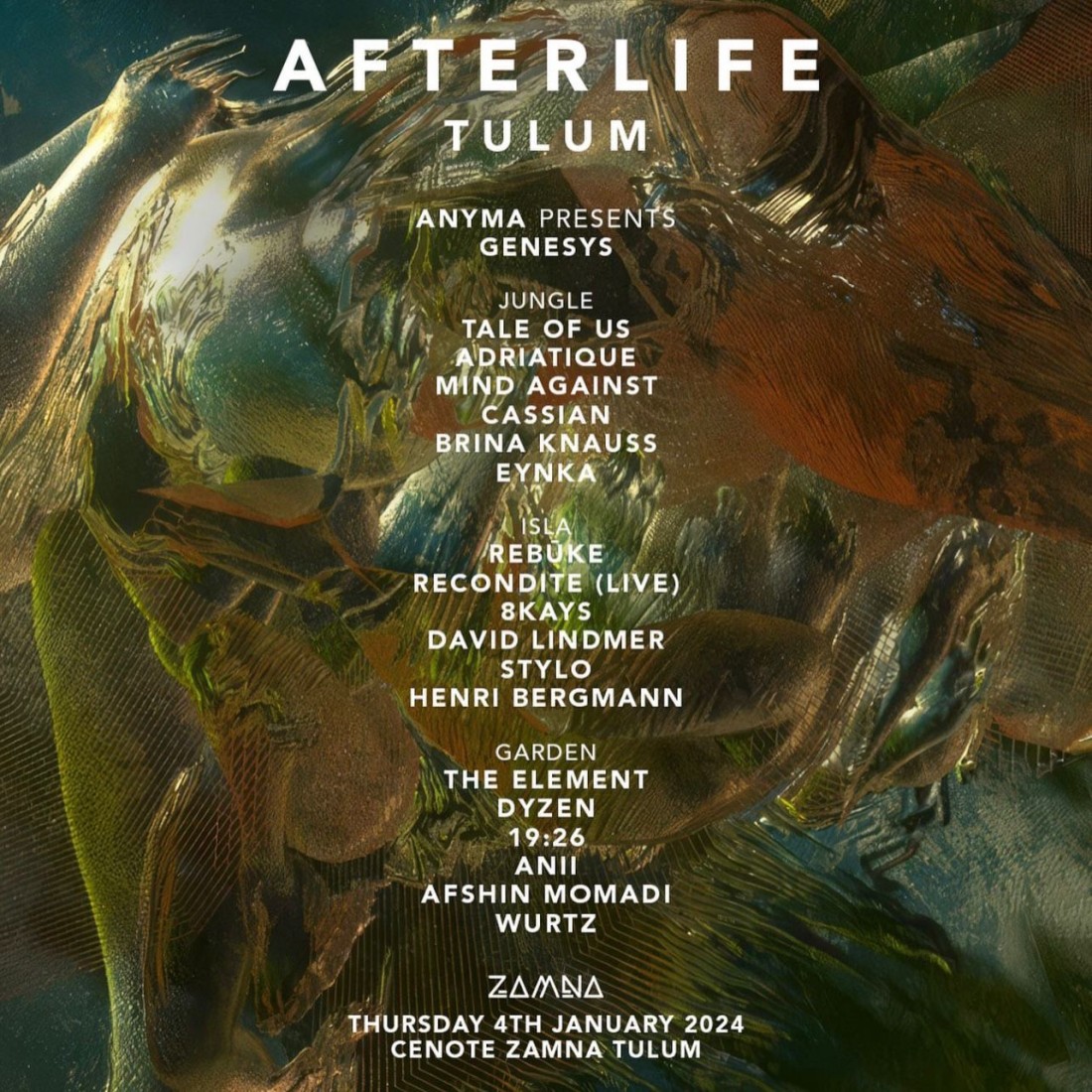 Afterlife Tulum 2024 at Zamna Tulum, January 4 – YOU Hear It First