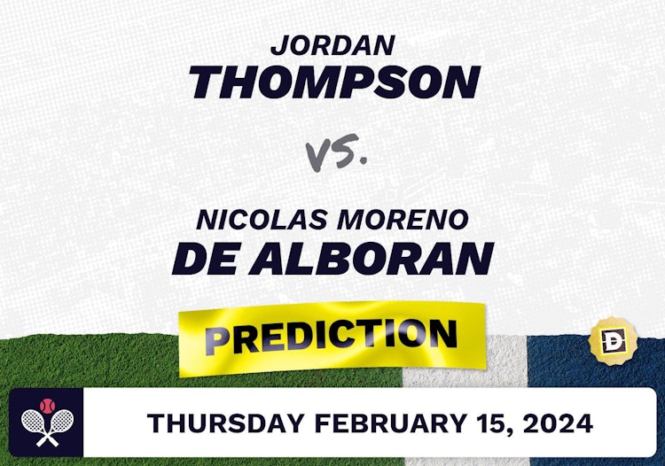 Jordan Thompson vs. Nicolas Moreno de Alboran Prediction, Odds, Picks for ATP Delray Beach 2024