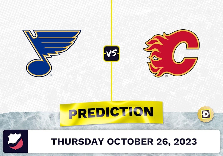 Blues vs. Flames Prediction and Odds - October 26, 2023