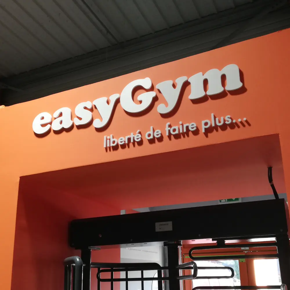 Enseigne imprimée par 123imprim pour EasyGym Enseigne imprimée par 123imprim pour EasyGym
