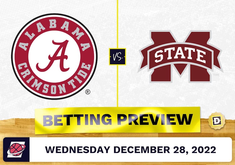 Alabama vs. Mississippi State CBB Prediction and Odds - Dec 28, 2022