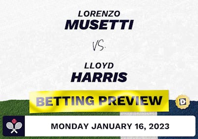 Lorenzo Musetti vs. Lloyd Harris Predictions - Jan 16, 2023