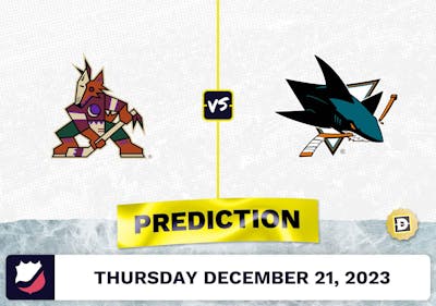 Arizona Coyotes vs. San Jose Sharks Prediction, Odds, NHL Picks  [12/21/2023]