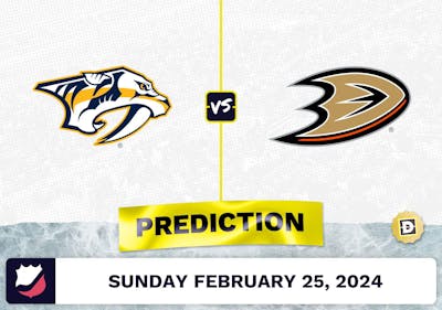 Nashville Predators vs. Anaheim Ducks Prediction, Odds, NHL Picks [2/25/2024]