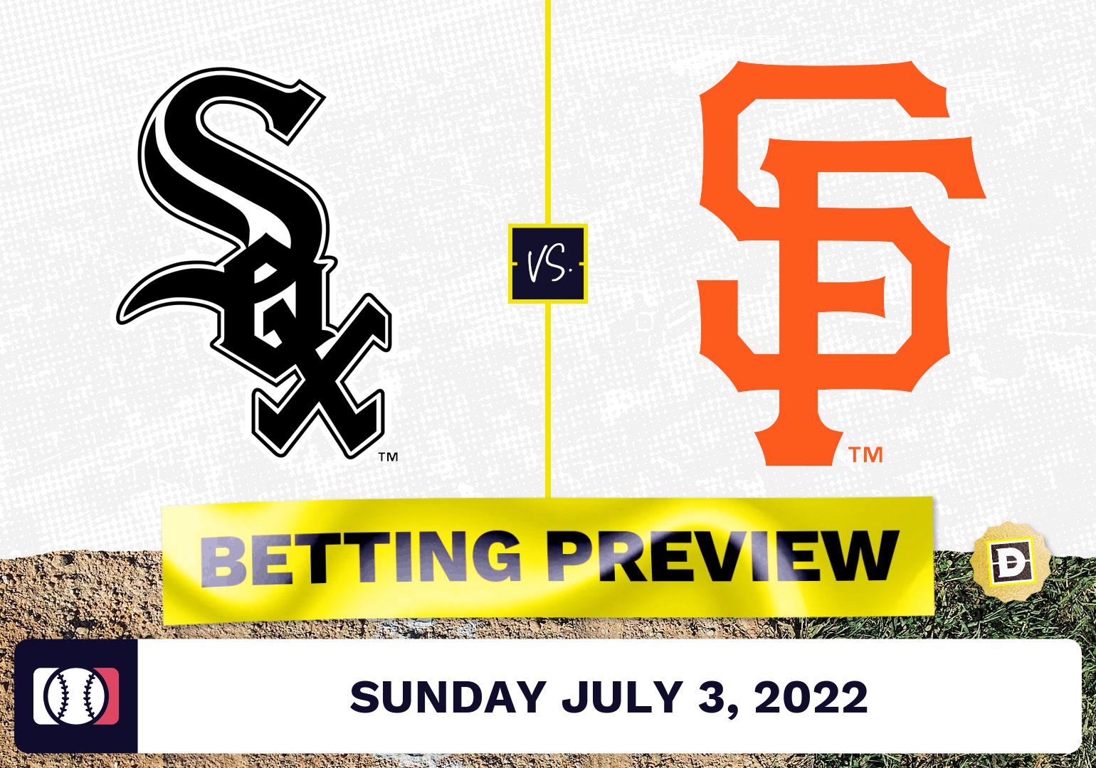 White Sox vs. Giants Prediction and Odds - Jul 3, 2022