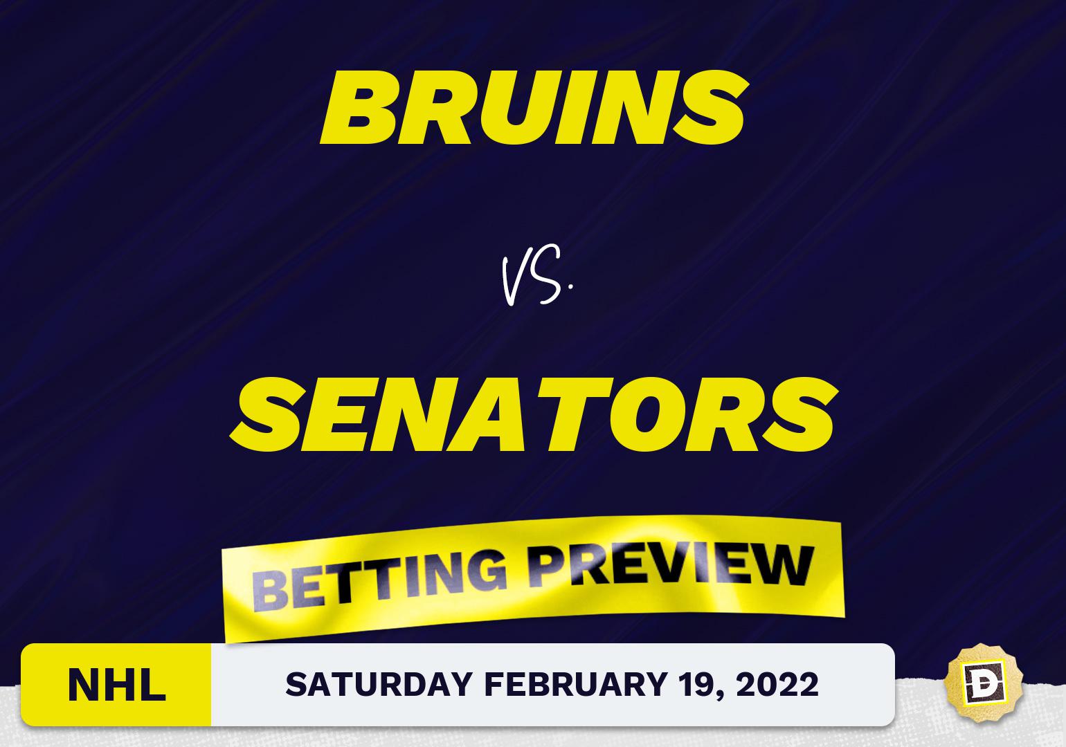 Bruins vs. Senators Predictions and Odds - Feb 19, 2022
