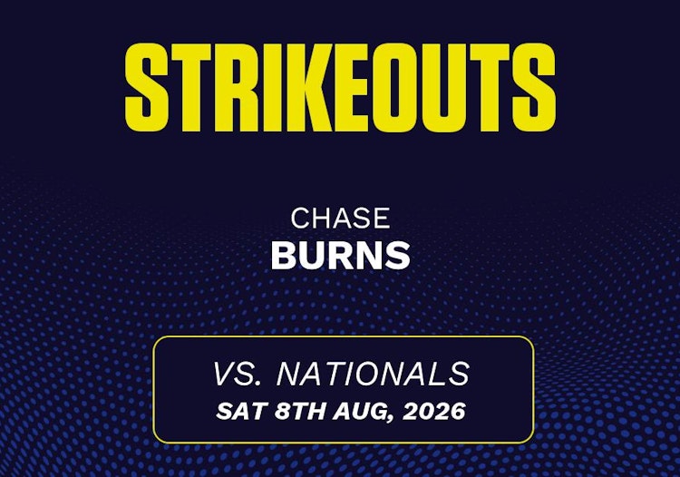Chase Burns projected stats for Saturday, August 8, 2026.