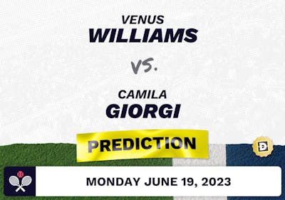 Venus Williams vs. Camila Giorgi Prediction - Rothesay Classic Birmingham 2023