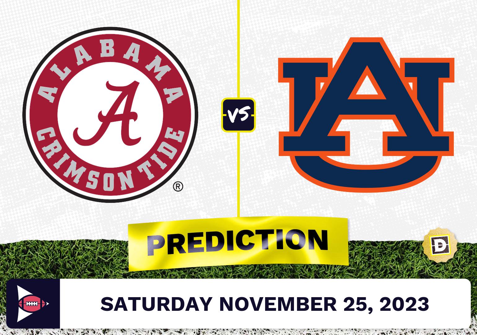 Alabama Vs. Auburn CFB Prediction And Odds - November 25, 2023