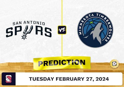 San Antonio Spurs vs. Minnesota Timberwolves Prediction, Odds, NBA Picks [2/27/2024]