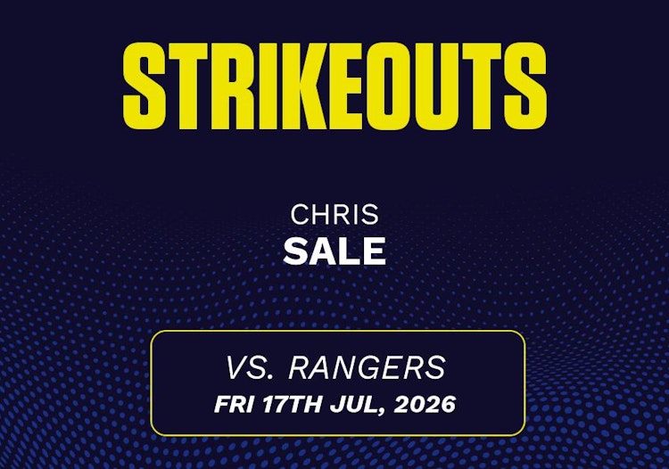 Chris Sale projected stats for Friday, July 17, 2026.