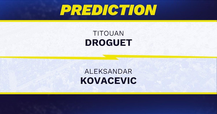 Titouan Droguet vs Aleksandar Kovacevic Tennis Prediction.